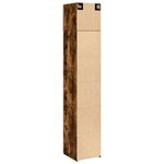 vidaXL Armoire de rangement mince chêne fumé 40x42 5x225 cm