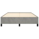 vidaXL Cadre de lit sans matelas gris clair 140x200 cm velours