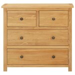 vidaXL Commode 80x35x75 cm Bois de chêne massif