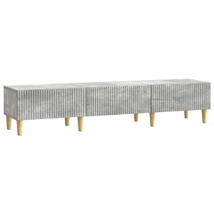 vidaXL Meuble TV Gris béton 147 x 34 5 x 30 cm Bois d'ingénierie