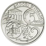 Pièce de monnaie 5 euro Italie 2021 BU – Cannoli et Passito