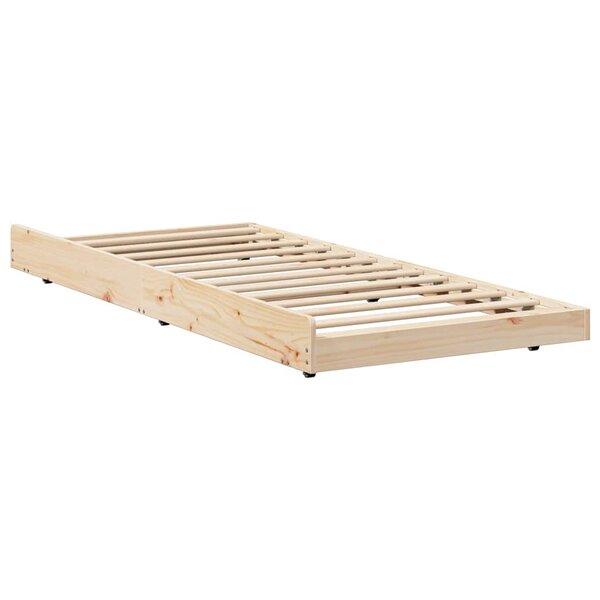 vidaXL cadre de lit Naturel Bois de pin 100 x 200 cm