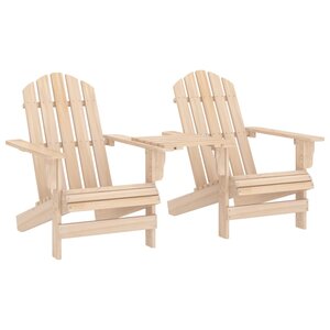 vidaXL Chaises de jardin Adirondack avec table bois de sapin solide