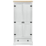 vidaXL Armoires avec tiroir Blanc 76 x 50 x 170 cm Pin massif