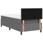 vidaXL Lit de Sommier avec Matelas & LED Gris Clair 100x200 cm Tissu en Velours Côtelé