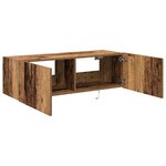 Meuble TV vidaXL avec éclairage LED Bois ancien 100x35x31 cm