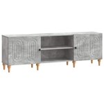 vidaXL Meuble TV 150 x 31 x 50 cm Gris béton Bois d'ingénierie