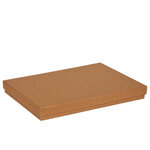 Boîte plate luxe kraft couvercle cloche A3