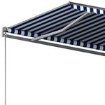 vidaXL Auvent automatique sur pied 300x250 cm Bleu/Blanc