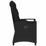vidaXL Chaise de jardin 2 Pièces Noir 56 x 64 x 94 cm Acier et Polyester