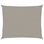 vidaXL Voile d'ombrage 160 g/m² rectangulaire gris clair 2 5x3 m PEHD