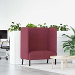 vidaXL Canapé à Haut Dossier Rouge bordeaux 109 x 56 x 121 cm tissu