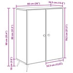 vidaXL Buffet Chêne Sonoma 66 x 34 5 x 90 cm Bois d'ingénierie