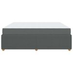 vidaXL Cadre de lit avec matelas Gris foncé 180 x 200 cm tissu