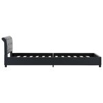 vidaXL Cadre de lit sans matelas noir similicuir 90x200 cm