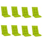 vidaXL Chaises pliables de jardin avec coussins 8 Pièces Bois d'acacia