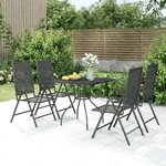 vidaXL Ensemble à manger de jardin 5 Pièces anthracite acier