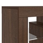 vidaXL Meuble TV avec lumières LED chêne marron 120x35x40 cm