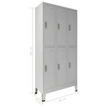 vidaXL Armoire à casiers Gris 45 x 90 x 180 cm