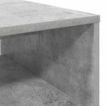 vidaXL Table basse Gris béton 80 x 50 x 40 cm Bois d'ingénierie