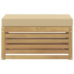 vidaXL Banc de Jardin Blanc 80 x 43 x 45 cm Bois d'Acacia Massif