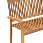 vidaXL Banc de jardin empilable et coussin 128 5cm Bois de teck massif