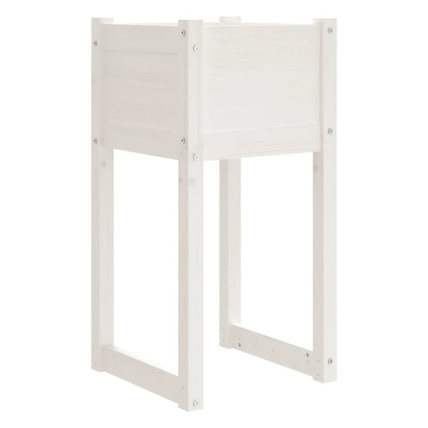 vidaXL Jardinière Blanc 40x40x81 cm Bois massif de pin