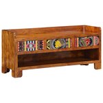 Banc à chaussures vidaXL 100x35x45 cm en bois massif d'acacia