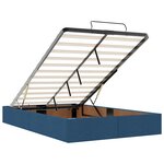 vidaXL Cadre de lit ottoman sans matelas bleu 120x200 cm tissu