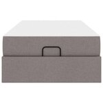 vidaXL Cadre de lit avec matelas Taupe 90 x 190 cm tissu