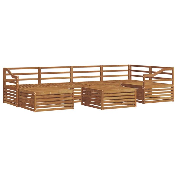 vidaXL Ensemble de canapés d'extérieur 7 pc Naturel