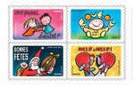 Carnet - Bonne année toute l'année - 12 timbres autocollants
