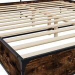 vidaXL Cadre de lit sans matelas chêne fumé 180x200 cm