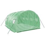 vidaXL Serre avec cadre en acier vert 12 m² 4x3x2 m