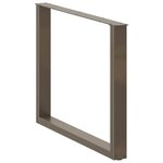 vidaXL Pieds de table à manger en U 3 pièces Acier naturel 100 x (72-73) cm Acier