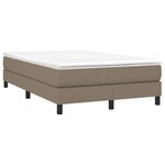 vidaXL Sommier à lattes de lit avec matelas taupe 120x190 cm tissu