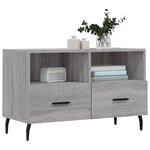 vidaXL Meuble TV Sonoma gris 80x36x50 cm Bois d'ingénierie
