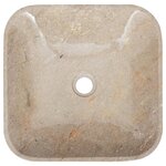 vidaXL Lavabo Gris 40x40x10 cm Marbre