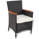 Salon de jardin meuble d'extérieur ensemble de mobilier 5 pièces avec coussins résine tressée noir 02_0016473