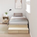 vidaXL Cadre de lit de rangement Chêne Sonoma 80x200 cm