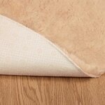 vidaXL Tapis en Fourrure Synthétique de Lapin Taupe Ø 160 cm Polyester