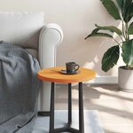 vidaXL Dessus de table rond cire marron Ø40x2 5 cm bois de pin massif