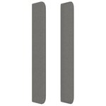 vidaXL Tête de lit avec oreilles Gris foncé 83x16x118/128 cm Tissu