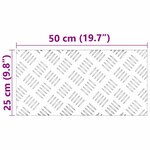vidaXL Plaques en Aluminium à Motifs 4 Pièces Antidérapantes 50x25 cm