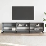 vidaXL Meuble TV sonoma gris 180x40x46 cm bois d'ingénierie
