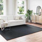 vidaXL Tapis en Fourrure Synthétique de Lapin Olite Noir 200 x 280 cm