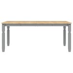 vidaXL Table à manger Corona gris 180x90x75 cm bois massif de pin