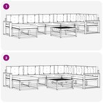 vidaXL Ensemble de canapés d'extérieur 8 Pièces Blanc et Beige