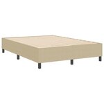 vidaXL Lit à sommier tapissier Vert clair Grey 140x200 cm Tissu en velours côtelé