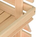 vidaXL Chariot à légumes 77x30x80 cm Bois de pin solide